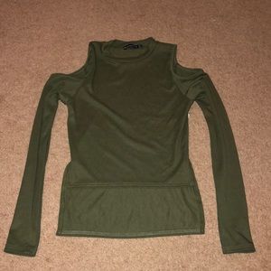 Ribbed army green shirt